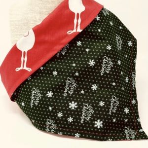 Handmade with love Christmas theme dog bandana